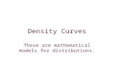 Density Curves These are mathematical models for distributions.