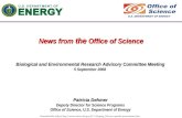 News from the Office of Science Patricia Dehmer Deputy Director for Science Programs Office of Science, U.S. Department of Energy Download this talk at.