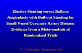 Elective Stenting versus Balloon Angioplasty with Bail-out Stenting for Small Vessel Coronary Artery Disease: Evidence from a Meta-analysis of Randomized.