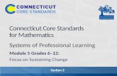 Section 3 Systems of Professional Learning Module 5 Grades 6–12: Focus on Sustaining Change.