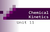 Chemical Kinetics Unit 11. Chemical Kinetics Chemical equations do not give us information on how fast a reaction goes from reactants to products. KINETICS: