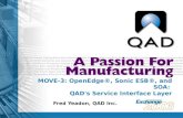MOVE-3: OpenEdge®, Sonic ESB®, and SOA: QAD's Service Interface Layer Fred Yeadon, QAD Inc.