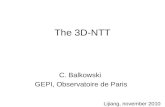 The 3D-NTT C. Balkowski GEPI, Observatoire de Paris Lijiang, november 2010.