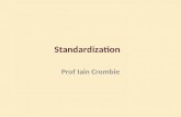 Standardization Prof Iain Crombie. Crude mortality rate Total no. of deaths Total population for specific time period 60,281 deaths * 1,000 5,120,000.