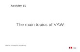 Activity 10 The main topics of VAW Maria Giusepina Muratore.