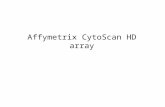 Affymetrix CytoScan HD array. CytoScan HD vs current array Current array (CGH based) –patient + reference DNA required (two color) –utilizes Cy dyes –