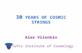 30 YEARS OF COSMIC STRINGS Alex Vilenkin Tufts Institute of Cosmology.