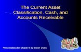 The Current Asset Classification, Cash, and Accounts Receivable Presentations for Chapter 6 by Glenn Owen.