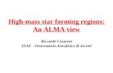 High-mass star forming regions: An ALMA view Riccardo Cesaroni INAF - Osservatorio Astrofisico di Arcetri.