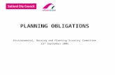 PLANNING OBLIGATIONS Environmental, Housing and Planning Scrutiny Committee 23 rd September 2005.