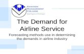 The Demand for Airline Service Forecasting methods use in determining the demands in airline industry.