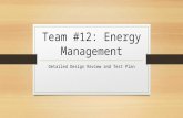 Team #12: Energy Management Detailed Design Review and Test Plan.