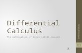 Differential Calculus The mathematics of teeny little amounts Differential Calculus 1