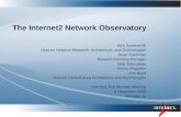 The Internet2 Network Observatory Rick Summerhill Director Network Research, Architecture, and Technologies Brian Cashman Network Planning Manager Matt.