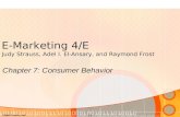 ©2006 Prentice Hall7-1 E-Marketing 4/E Judy Strauss, Adel I. El-Ansary, and Raymond Frost Chapter 7: Consumer Behavior.