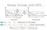 Energy Savings with DVFS Reduction in CPU power Extra system power.