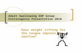 Adult Swallowing EBP Group Extravaganza Presentation 2010 Does weight lifting for the tongue improve the swallow?