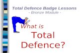 Total Defence Badge Lessons - Bronze Module - What is Total Defence?