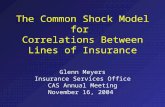 The Common Shock Model for Correlations Between Lines of Insurance Glenn Meyers Insurance Services Office CAS Annual Meeting November 16, 2004.