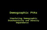 Demographic PVAs Simulating Demographic Stochasticity and Density Dependence.