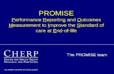 PROMISE Performance Reporting and Outcomes Measurement to Improve the Standard of care at End-of-life The PROMISE team.