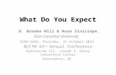 What Do You Expect D. Brooke Hill & Rose Sinicrope East Carolina University 1530-1645, Thursday, 31 October 2013 NCCTM 43 rd Annual Conference Auditorium.