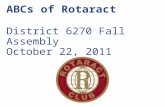 ABCs of Rotaract District 6270 Fall Assembly October 22, 2011.