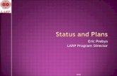 Eric Prebys LARP Program Director 1/8/09.  Background  Summary of review findings  Partial response  Coordination with CERN  New initiatives  Lumi.