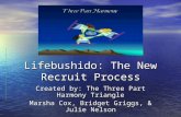 Lifebushido: The New Recruit Process Created by: The Three Part Harmony Triangle Marsha Cox, Bridget Griggs, & Julie Nelson.