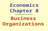 Economics Chapter 8 Business Organizations. Chapter 8 Section 1 Sole Proprietorship.