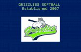 GRIZZLIES SOFTBALL Established 2007. The Best in Columbus The Coors Light Exile Grizzlies achieved their mission of becoming the best team in the CLGSA.