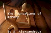 The foundations of memory By S. Aleksandrova. Content : What is memory? Three – stage model of memory Sensory memory Short – term memory Long – term memory.