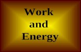 Work and Energy ENERGY The ability to do work WORK A change in energy.