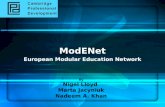 ModENet European Modular Education Network By Nigel Lloyd Marta Jacyniuk Nadeem A. Khan.