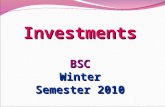 Investments BSC Winter Semester 2010. Chap 3 Indirect Investing.
