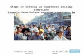 1 Steps in setting up awareness raising campaigns Example from helmet wearing campaigns in Cambodia Seminar on awareness raising and disability Madagascar,