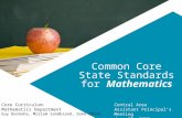 Common Core State Standards for Mathematics Core Curriculum: Mathematics Department Guy Barmoha, Miriam Sandbrand, Duke Chinn Central Area Assistant Principal’s.