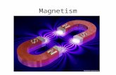 Magnetism. Magnets I.Magnetic Poles A.Magnets exert forces on one another 1.Similar to electric charges, they can attract and repel each other without.