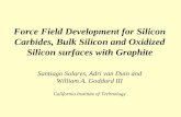 Force Field Development for Silicon Carbides, Bulk Silicon and Oxidized Silicon surfaces with Graphite Santiago Solares, Adri van Duin and William A. Goddard.