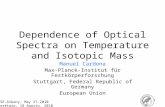 1 Dependence of Optical Spectra on Temperature and Isotopic Mass Manuel Cardona Max-Planck-Institut für Festkörperforschung Stuttgart, Federal Republic.