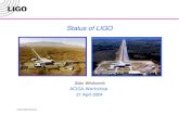 LIGO- G040230-00-D Status of LIGO Stan Whitcomb ACIGA Workshop 21 April 2004.
