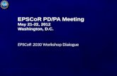 EPSCoR 2030 Workshop Dialogue. EPSCoR 2030 Workshop Thanks to P. Hill, A. Echols, all participants NSF is currently reviewing the report Constructive.