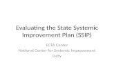 Evaluating the State Systemic Improvement Plan (SSIP) ECTA Center National Center for Systemic Improvement DaSy.