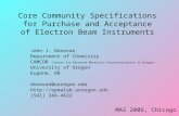 Core Community Specifications for Purchase and Acceptance of Electron Beam Instruments John J. Donovan Department of Chemistry CAMCOR (Center for Advanced.
