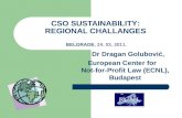 CSO SUSTAINABILITY: REGIONAL CHALLANGES BELGRADE, 24. 03. 2011. Dr Dragan Golubović, European Center for Not-for-Profit Law (ECNL), Budapest.
