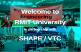 Welcome to RMIT University in partnership with SHAPE / VTC.