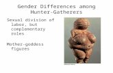 Gender Differences among Hunter- Gatherers Sexual division of labor, but complementary roles Mother-goddess figures.