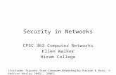 Security in Networks CPSC 363 Computer Networks Ellen Walker Hiram College (Includes figures from Computer Networking by Kurose & Ross, © Addison Wesley.