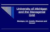 University of Michigan and the Managerial Grid Monique, AJ, Josiah, Shannon and Devan!