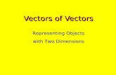 Vectors of Vectors Representing Objects with Two Dimensions.
